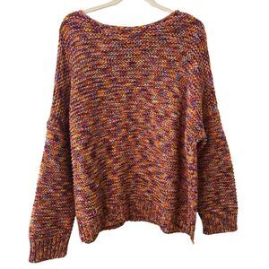 Easel Oversized Knit Sweater Size L Multicolor Chunky Boho Cozy